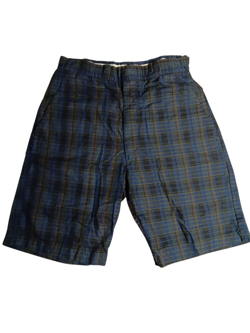 Vintage Boys Shorts 8 24W Mooresville Plaid Cotton